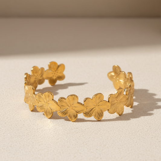 Golden Floral Bracelet
