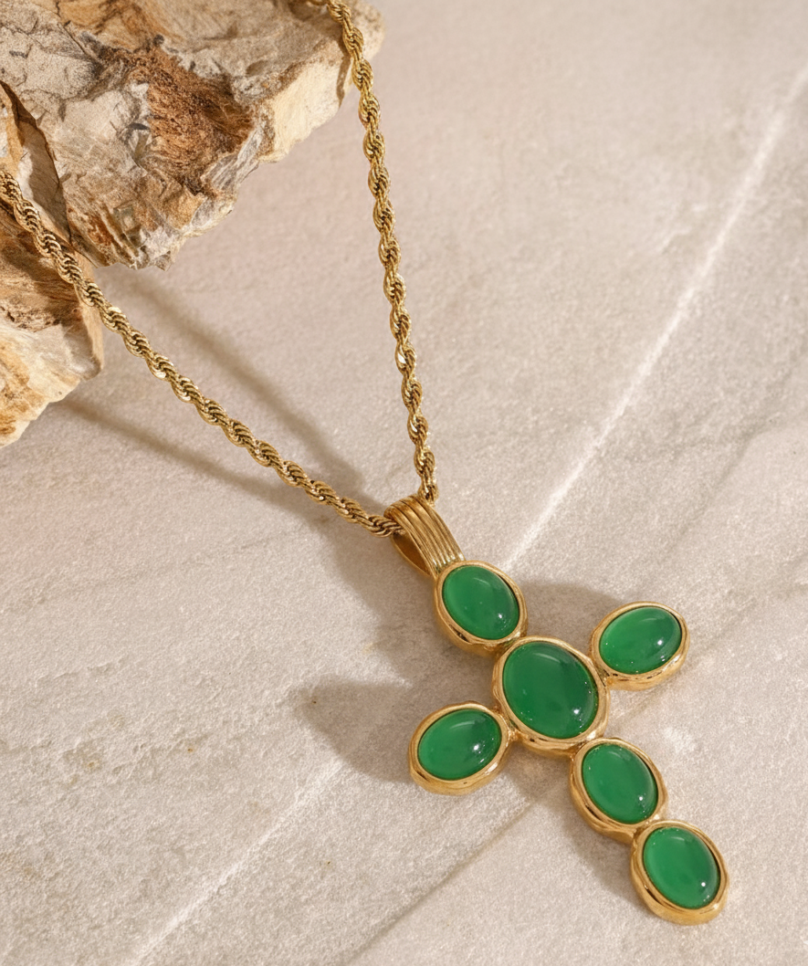 Bubble Cross Necklace