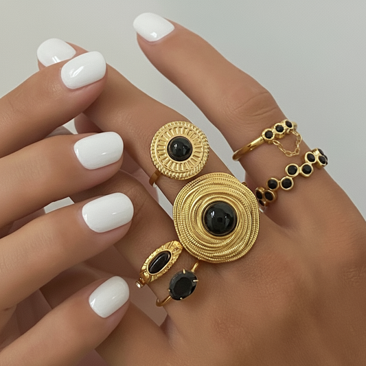 Onyx Sphere Ring