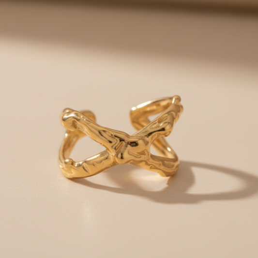 Golden X Ring