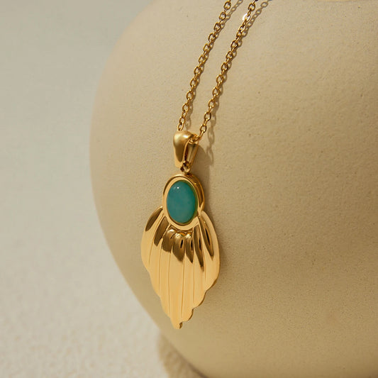 Golden Plume Necklace