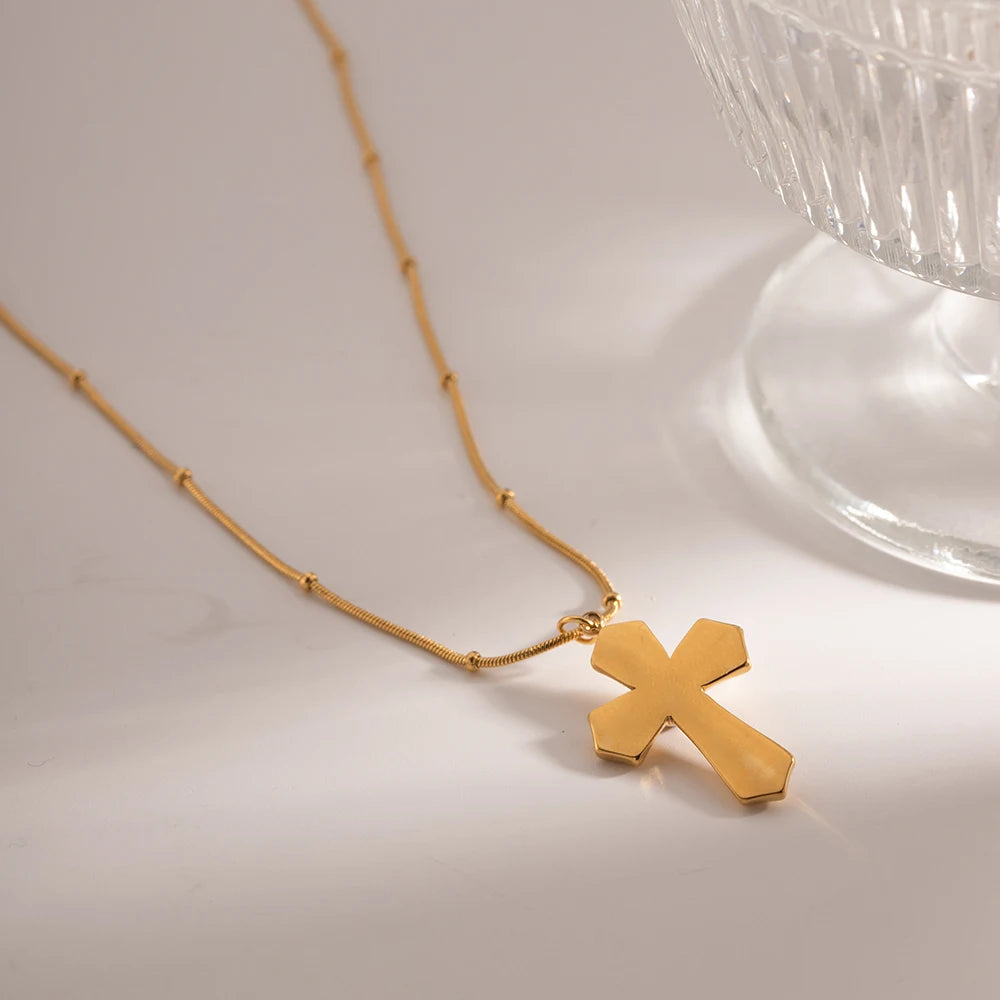Tiger's Eye Cross Necklace