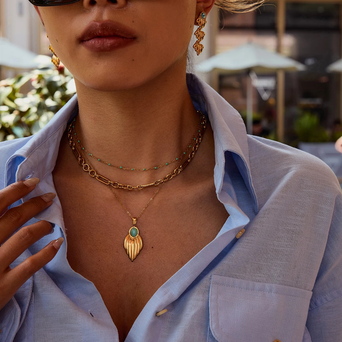 Golden Plume Necklace
