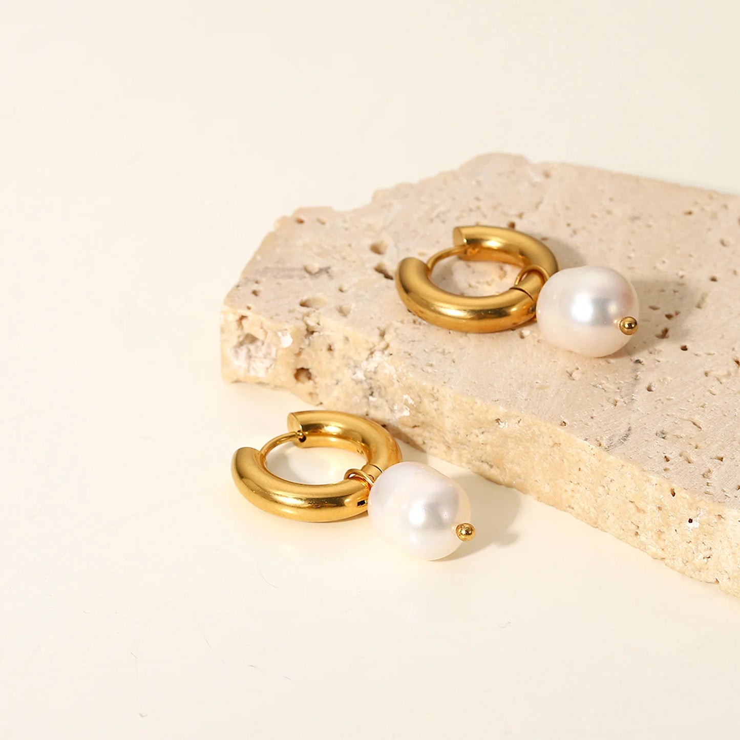 Freshwater Pearl Hoops
