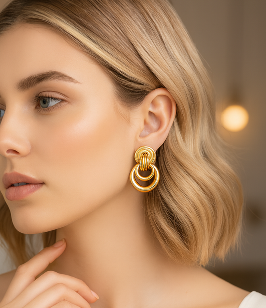 Lustre Circle Earrings