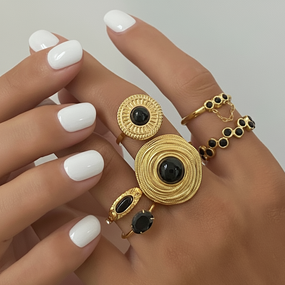 Onyx Sphere Ring