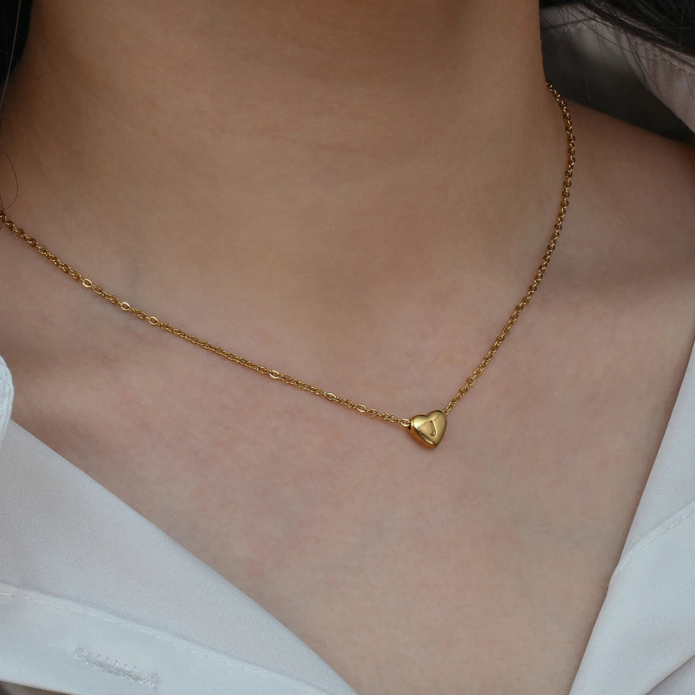Heart Letter Necklace