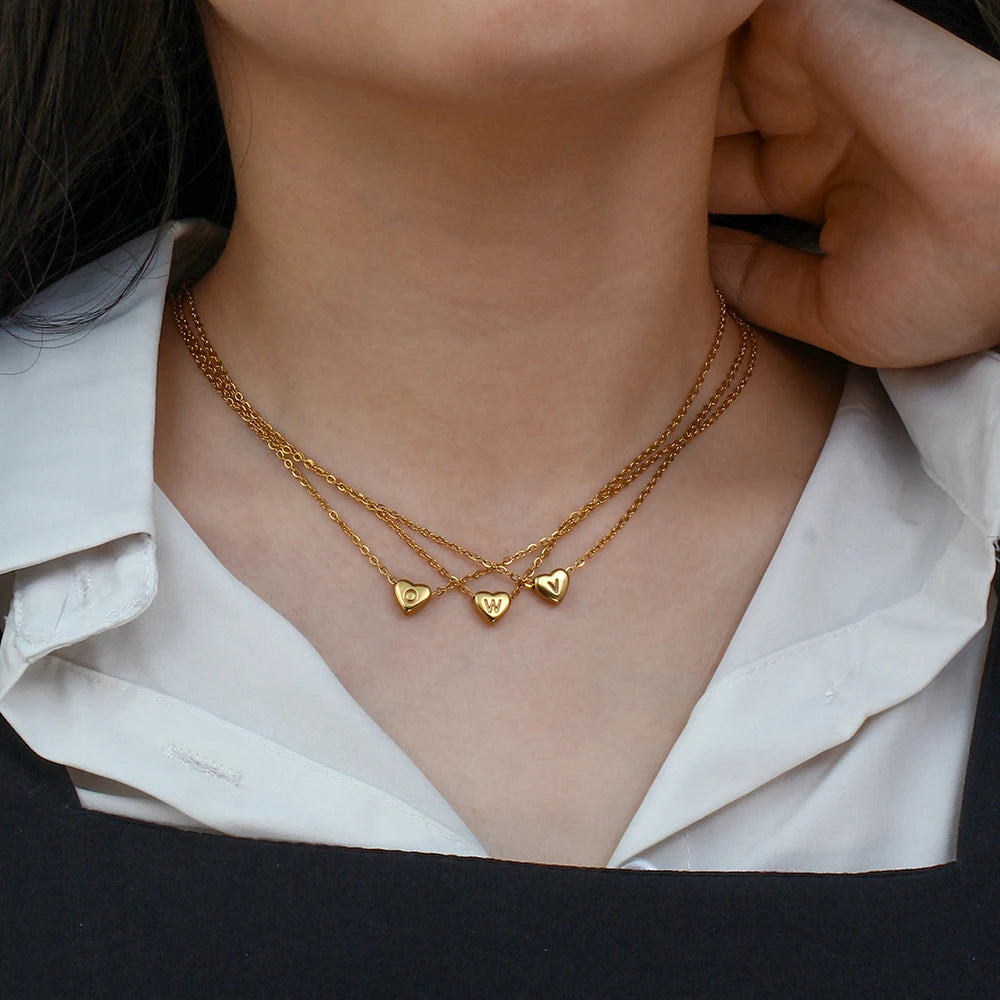 Heart Letter Necklace