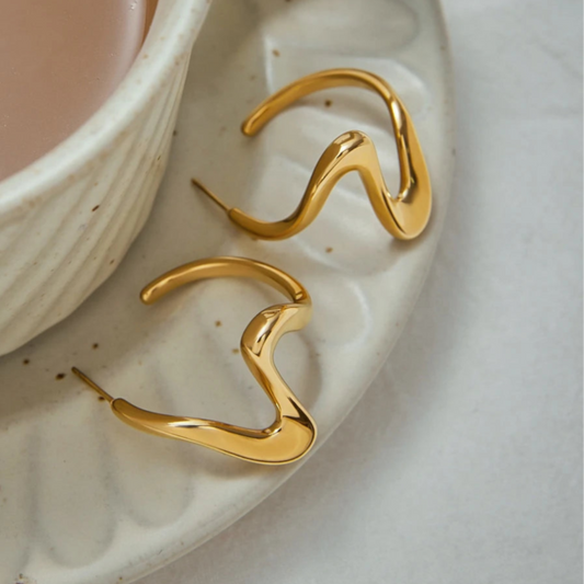 Geometric Wave Earrings