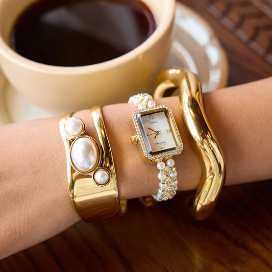 Golden Wave Watch Stack