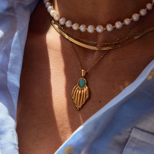 Golden Plume Necklace