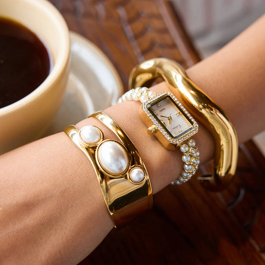 Golden Wave Watch Stack