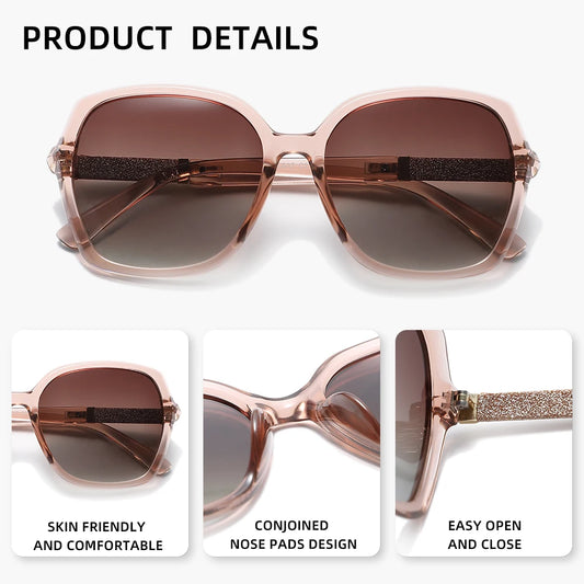 Rosé Luxe Square Frame Shades