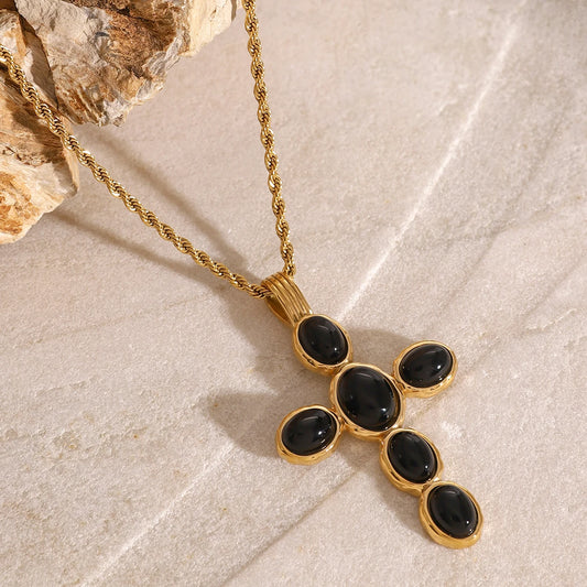 Bubble Cross Necklace