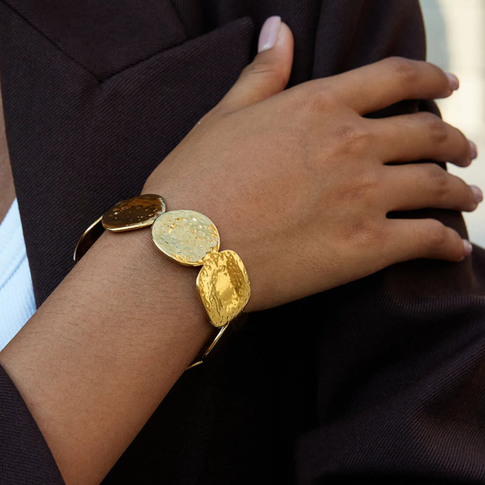 Golden Disc Bracelet