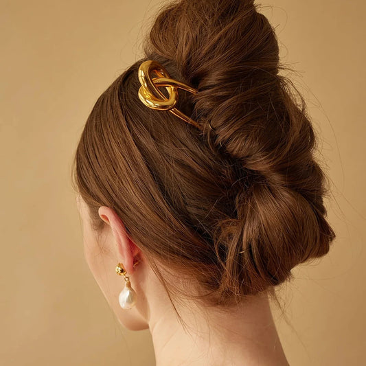 Golden Knot Hair Pin
