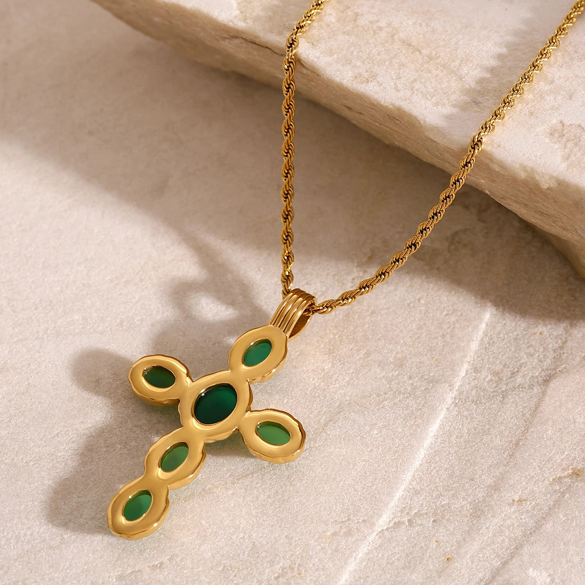 Bubble Cross Necklace