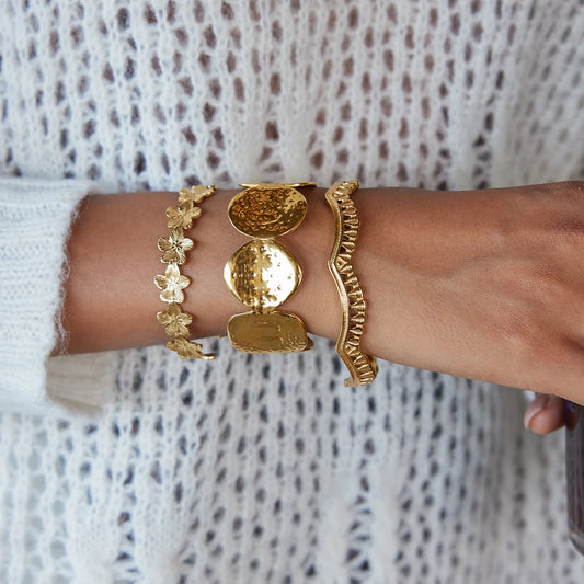 Golden Floral Bracelet