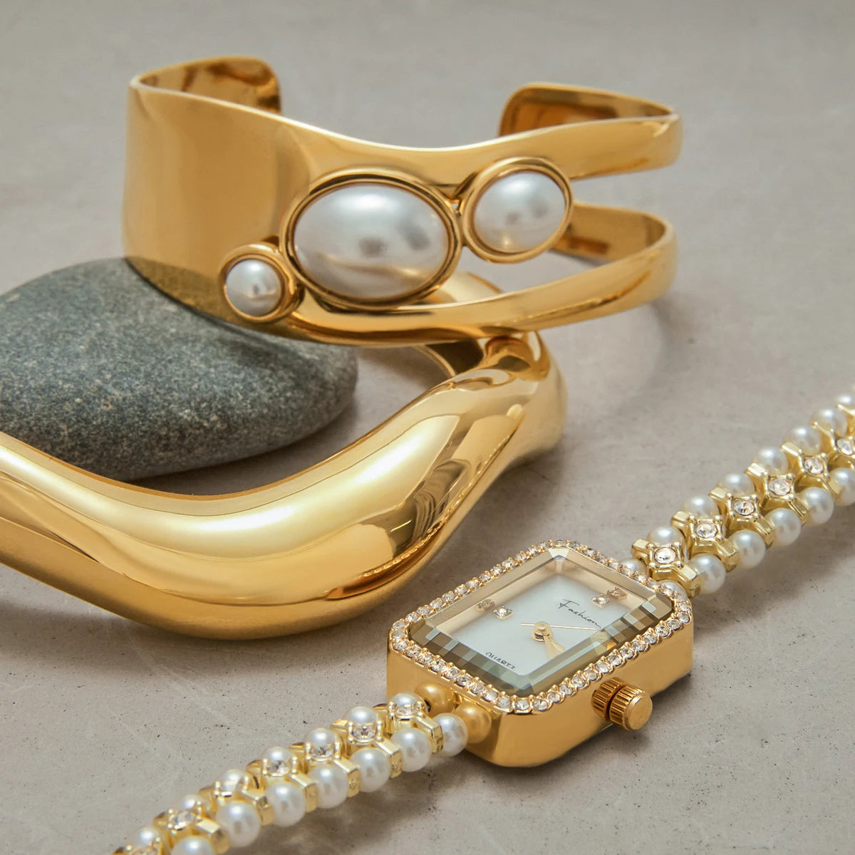 Golden Wave Watch Stack