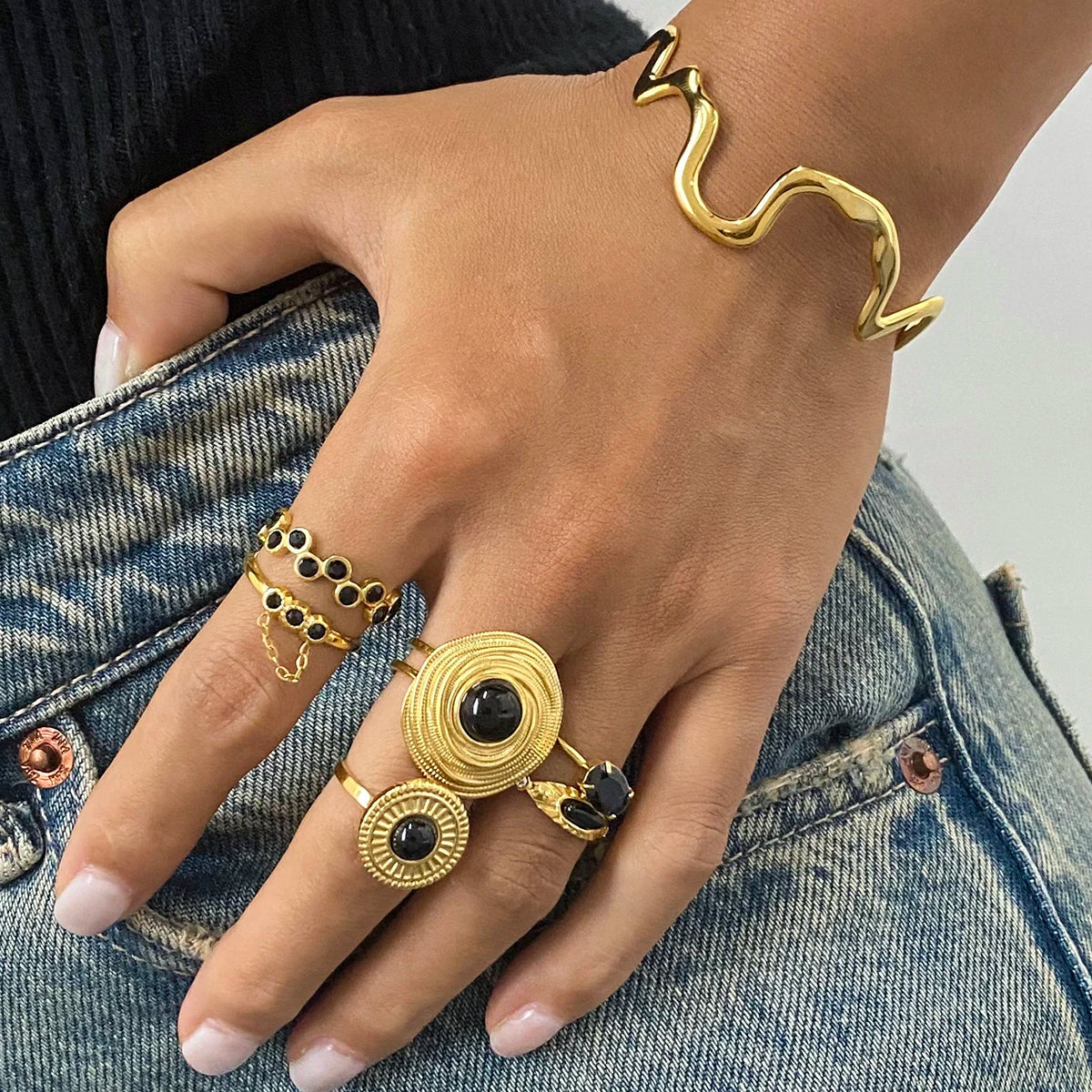 Onyx Sphere Ring
